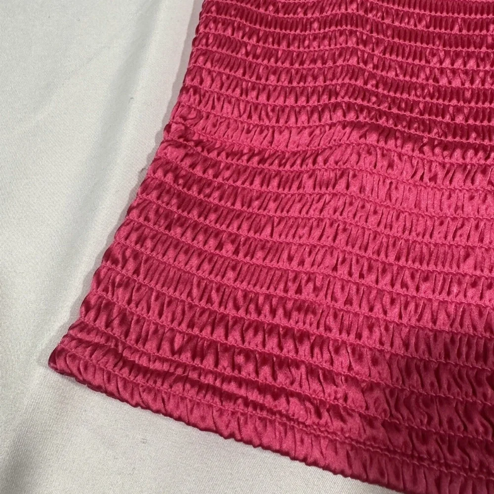 NWT $58 Free People [ Small ] Smocked Right‎ on Time Camisole Fuchsia Pink
